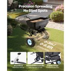 Tow-behind Broadcast Spreader 130lb 15 Setting 0-9 8 Ft Spreading Width For Seed