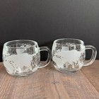 Vintage Nestle Etched Coffee Tea Mugs Set Of 4   1970s  Nostalgic 