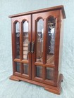 Jewelry Display Cabinet Tiny Cupboard Storage Etched Glass Doll Furniture