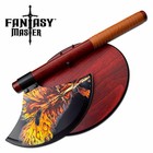 18  New  Dragon Fantasy Medieval Axe Collectible Leather Gothic Knight Hatchet