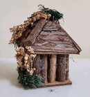 Vtg Small Handmade Wooden Birdhouse Decor Ornament 3 