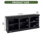 70  Tv Stand For 80 Inches Tv  Adjustable Shelf   Storage Cabinets  Black