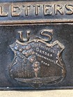 Antique Yellowstone Old Faithful Mailbox Coin Bank Us Mail Spelter C1910