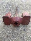 Red Nautical 10 Lb Cast Iron Marine Boat Anchor With 2 Flukes Two Piece Man Cave