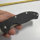 Spyderco Black Folding Knife With Signature Round Opening Hole   Tactical