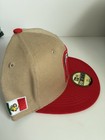 New Era 59fifty Mexico Flag Patch Fitted Baseball Cap Beige red Men   s 7 1 2