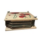 Vintage Wooden Flower Press John Adams Toys Red Poppy Craft Dried Flowers Inside