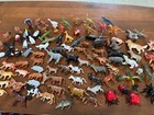 Lot Of 100 Hard Plastic Animals Variety  Jungle  Zoo  Wild  Domastic  Small