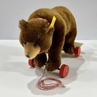Vtg Steiff Classic 1938 Bear On Wheels Steiff Club Exclusive Pull Toy With Tags