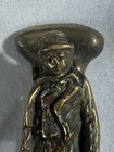 Small Vintage Brass Door Knocker David Copperfield Dickens Figural 2 75   