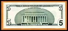 United States Usa Us Unc Note  5 Dollars 2001 Star Replacement