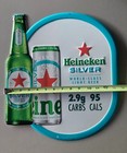      New Heineken Metal Tin Sign Silver World Class Light Beer Bar Mancave