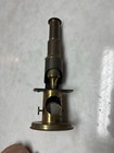 Antique C1860 Brass Drum Microscope 8    Original Wood Case Glass Slides Victorian