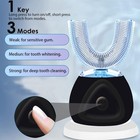 Sani White Ultrasonic Toothbrush Sparkle Glow U Shaped Teeth Whitening 360 Brite