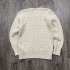 Polo Ralph Lauren Girls Cable Knit Sweater Cream Pony Logo Size Large 14-16