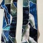Pelican Usa Silk brass Suspenders Blue green Geometric Y-back Clip On Vtg 1980s