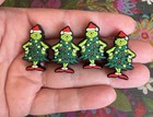 4 Pce Grinch Christmas Tree Themed Silicone Focal Beads Diy Pens Keychains