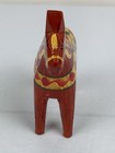 Vintage Swedish Dala Horse Wooden Hand Painted Folk Art Figurine 4 