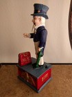 Vintage Uncle Sam Cast Iron Mechanical Bank Heavy  10-3 4  Tall