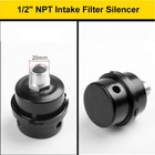 1 2  Npt Air Compressor Intake Filter Silencer Metal Housing And Element 20mm