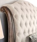 Traditional Rustic Brown 5pc Bedroom Set W  Queen Or King Fabric Sleigh Bed Iac2