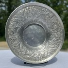 Vintage Everlast Hand Forged Aluminum Floral Serving Bowl 1010 Hammered Rim