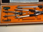 Vintage Alvin 795 Jd Drawing Set Compasses In Wooden Storage Box