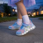 Toddler Girls Light Up Shoes Led Flashing Tennis Sneakers Pink 7