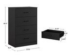 4 Drawer Wood Dressers 41 Inch Tall Chest Of Drawers Storage Bedroom Furniture 