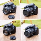 2-pack 52mm Front Lens Cap Cover With Elastic Cap Keeper