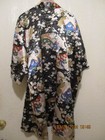 Vintage Silky Womens Medium Japanese Geisha Theme Silk Robe