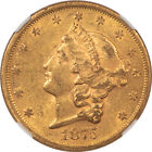 1875-s Type 2  20 Liberty Head Double Eagle - Ngc Au-58