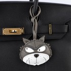 Handmade Leather Cat Bag Charm  Leather Handbag Charm  Cute Cat Keychain