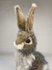 Brown Jack Rabbit Hansa White Black Tail Poseable Front Feet Realistic Plush