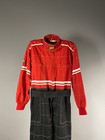 Mint Omp Rare Vintage Red Black White Full Racing Suit Overalls Check Size 54