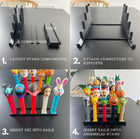 Pez Dispenser Stadium Display Stand  Display Case Holds 25 Footed Pez Dispensers