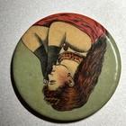 1920s Risqu   Flip Over Pocket Celluloid Mirror Naughty Girl Pretty Woman