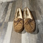 Ugg Dakota Chestnut Suede Sheepskin Moccasins Slippers Shoes 5612 Women   s 8 Tan