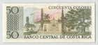 Costa Rica 50 Colones 1974  P-239  Original Unc Uncirculated  C2074293  B9