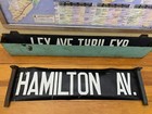 Nyc Bus Trolley Roll Sign Brooklyn Hamilton Avenue Vintage Primitive Collectible