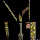 Ancient Unique Chinese Tang Dynasty Bronze Big Sword With Beast Figure 