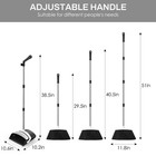 Ezkey Broom And Dustpan Set For Home  51-in Long Medium  Black White 