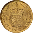 Netherlands Wilhelmina Gold 10 Gulden Ngc Ms64 Various Dates - Stock
