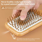 Detangling Bamboo Hair Brush And Tail Comb Set For Smooth Styling