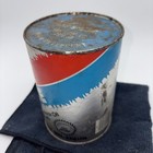 Vtg Shell Motor Co  Oil Can Metal Cardboard 1 Quart All-season   Original Sign