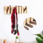 Stylish Wood Coat And Hat Rack Wall Mounted With Flip-down Hooks