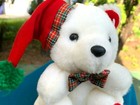 Very Rare Vintage Dan Dee Christmas White Teddy Bear 7  Plush Stuffed Animal Toy