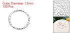 100pcs Open Jump Rings 12mm O-ring Connectors For Jewelry Making Silver