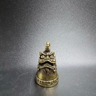 Collectibleold Chinese Brass Foo Dog Bell  Guardian Lion Feng Shui Chime Pendant