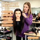 Mannequin Head Human Hair- Cosmetology Manikin Doll Head With 80  Real Hair For